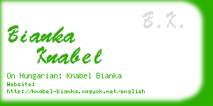 bianka knabel business card